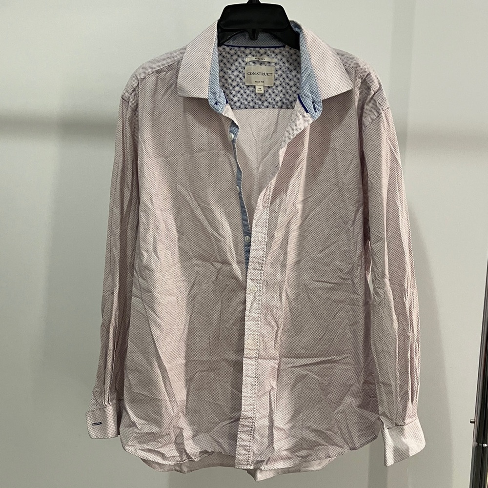Construct Men's Light Pink Casual Shirt